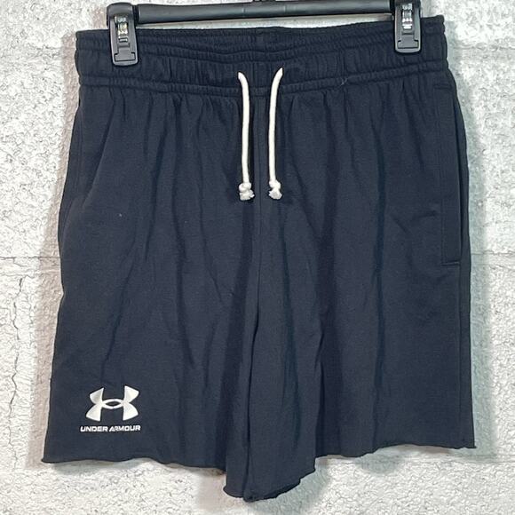 Under Armour Men's 6" Rival Terry Shorts Black Small - Picture 1 of 7